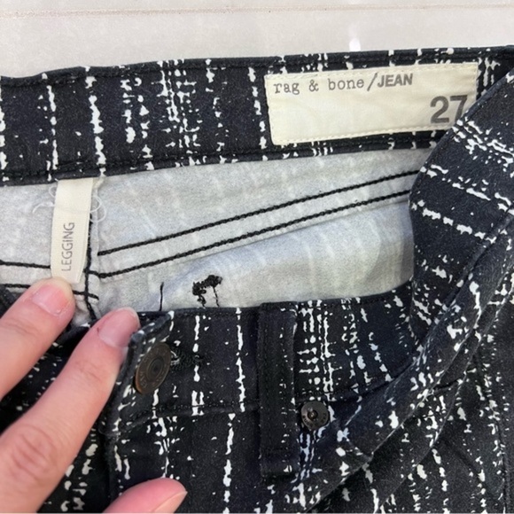 Rag & Bone Jeans - Legging Barcode Printed Knit Pants - Picture 5 of 7